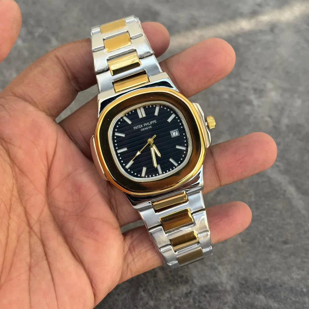 PP Datejust – Two-Tone Gold & Black | Premium Quality